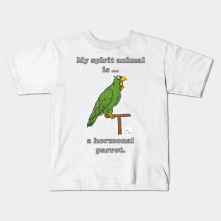 My Spirit Animal is a Hormonal Parrot Male Kids T-Shirt